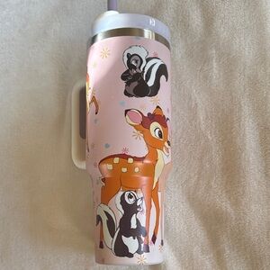 Pink Bambi and Flower Tumbler 40zo